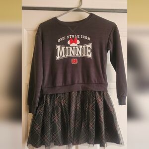 Disney Kids Minnie Mouse Grey Dress